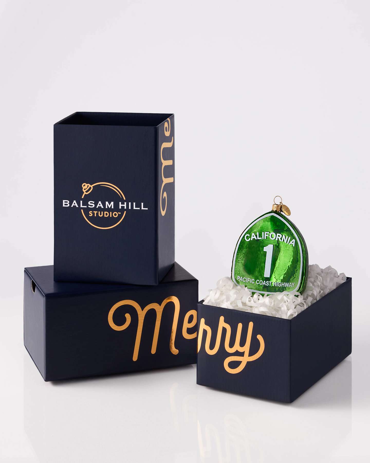 Balsam Hill Studio Pacific Coast Hwy Sign Ornament