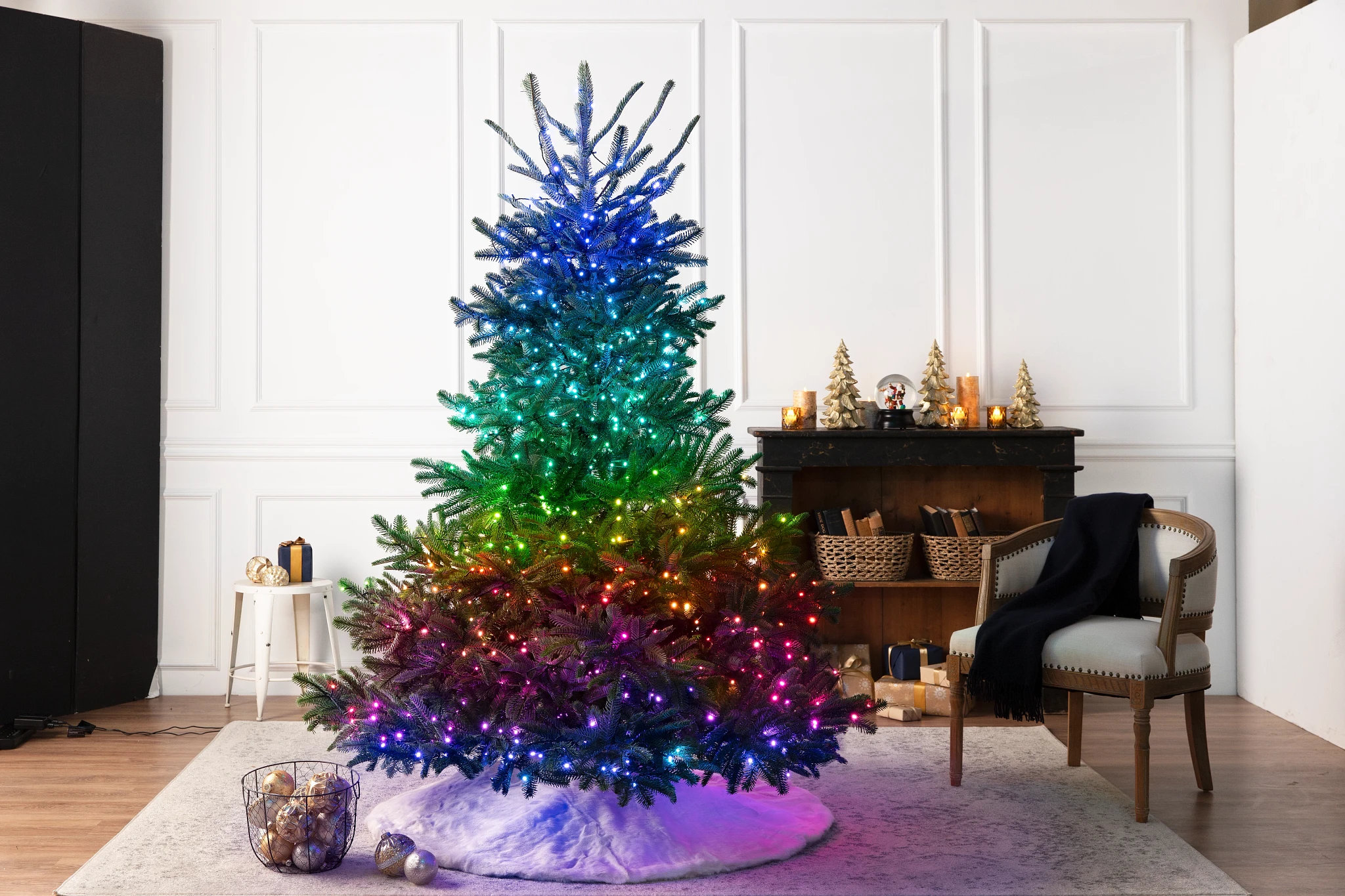 Christmas tree with colorful lights