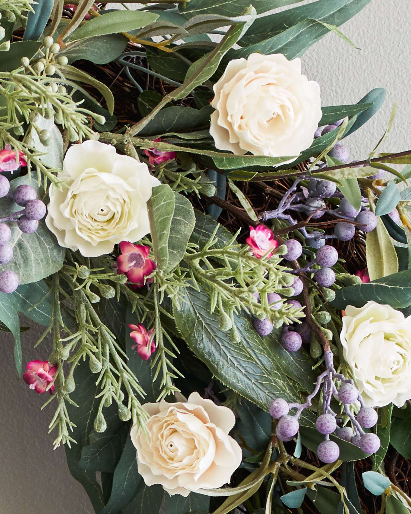 Balsam Hill Marseille Meadow Artificial Foliage Detail of Mixed Florals