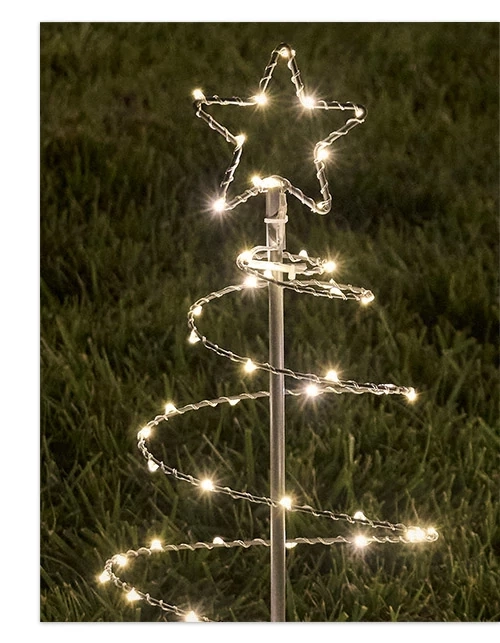 Circular Tree Light Spiral Tree Pathway Lights 4 Multicoloured LED Static Spiral Tree Path