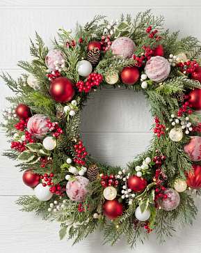Outdoor Lit Nordic Splendor Wreath Outdoor Lit Nordic Splendor Wreath
