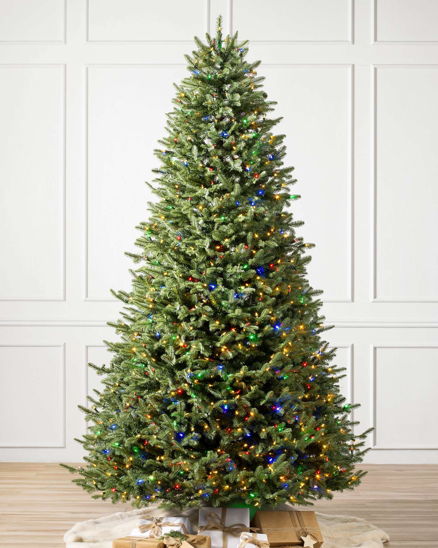 Balsam Hill Balsam Fir Flip Artificial Christmas Tree LED Color+Clear Full Display
