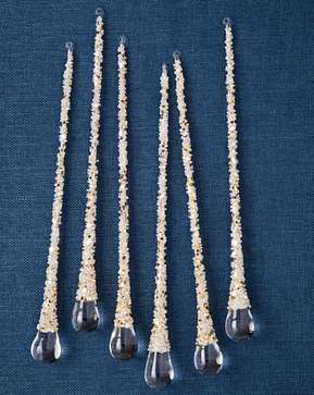 Large Icy Teardrop Ornament Set Large Icy Teardrop Ornament Set