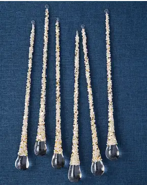 Weihnachtsbaumschmuck Glitzernde Glastropfen Groß Weihnachtsbaumschmuck Glitzernde Glastropfen Groß
