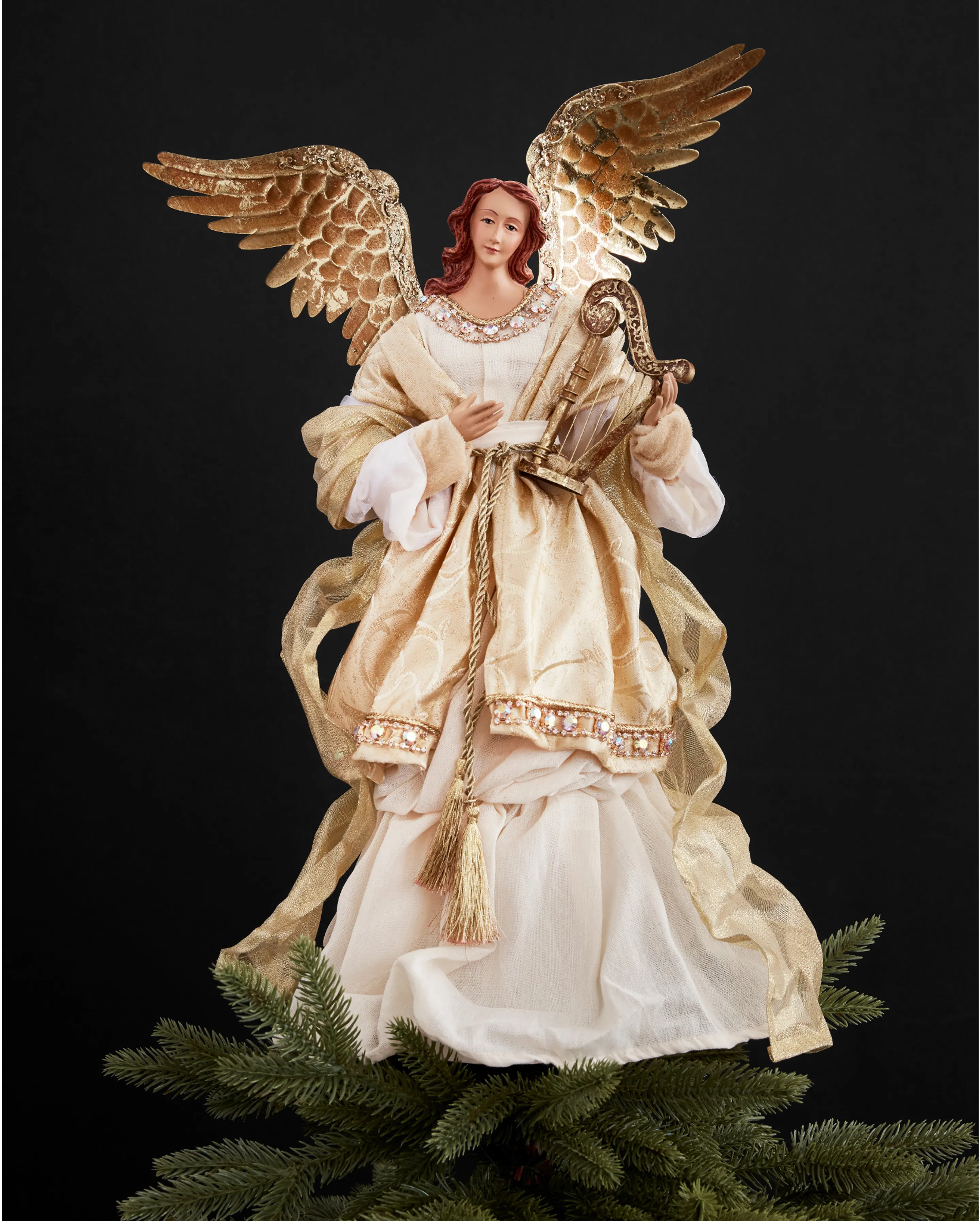 Gold Angel Christmas Tree Topper | Balsam Hill Gold Angel Christmas Tree Topper | Balsam Hill