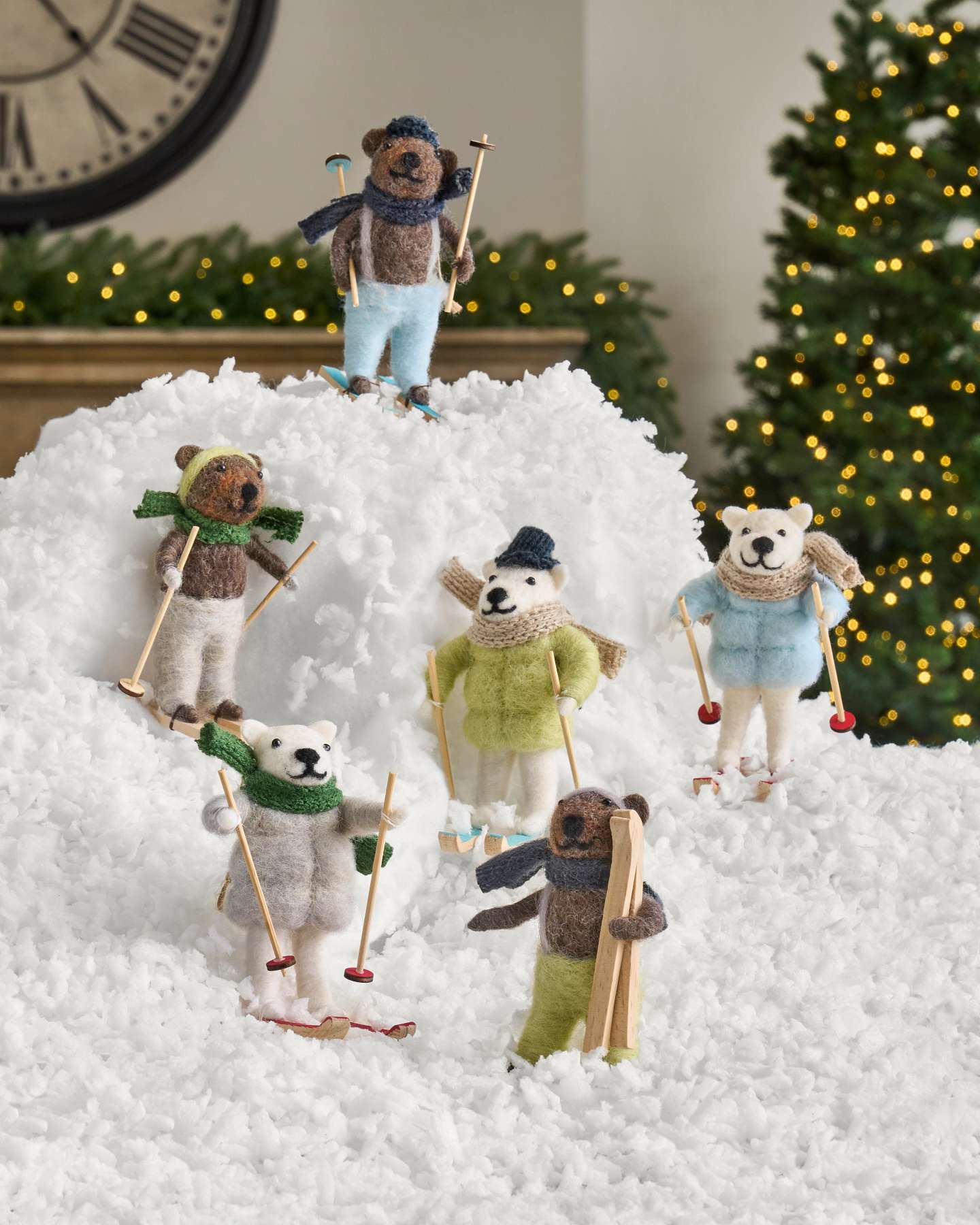 Balsam Hill Alpine Adventure Artificial Christmas Ornament Set Styled on a Christmas Tree