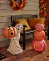 Stacked LED Cut Out Pumpkins Lifestyle 30 by Balsam Hill