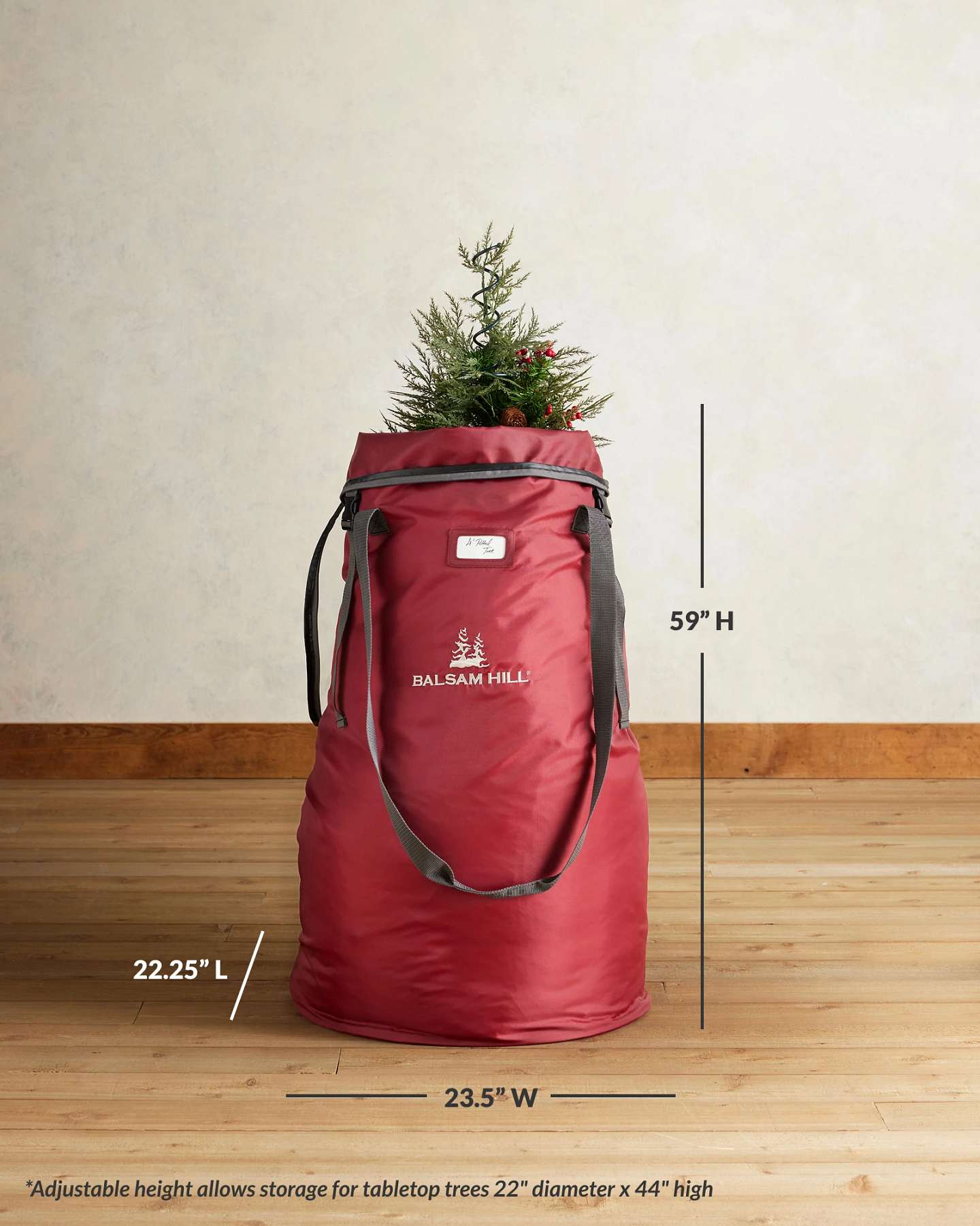 Tabletop Tree Storage Bag with Tree Top Stabilizer