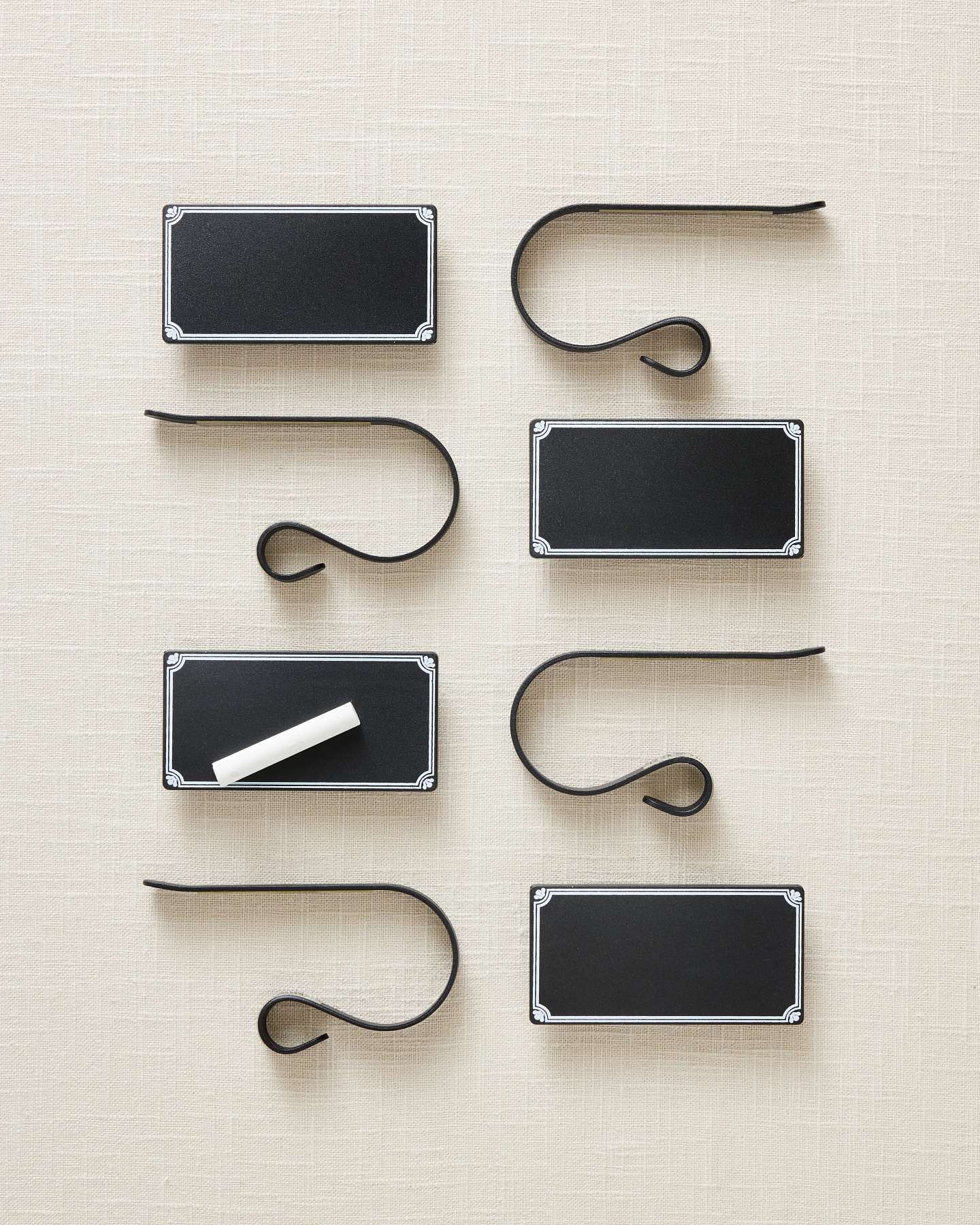 MantleClip® Stocking Holder with Clip-on Chalkboards, Set of 4