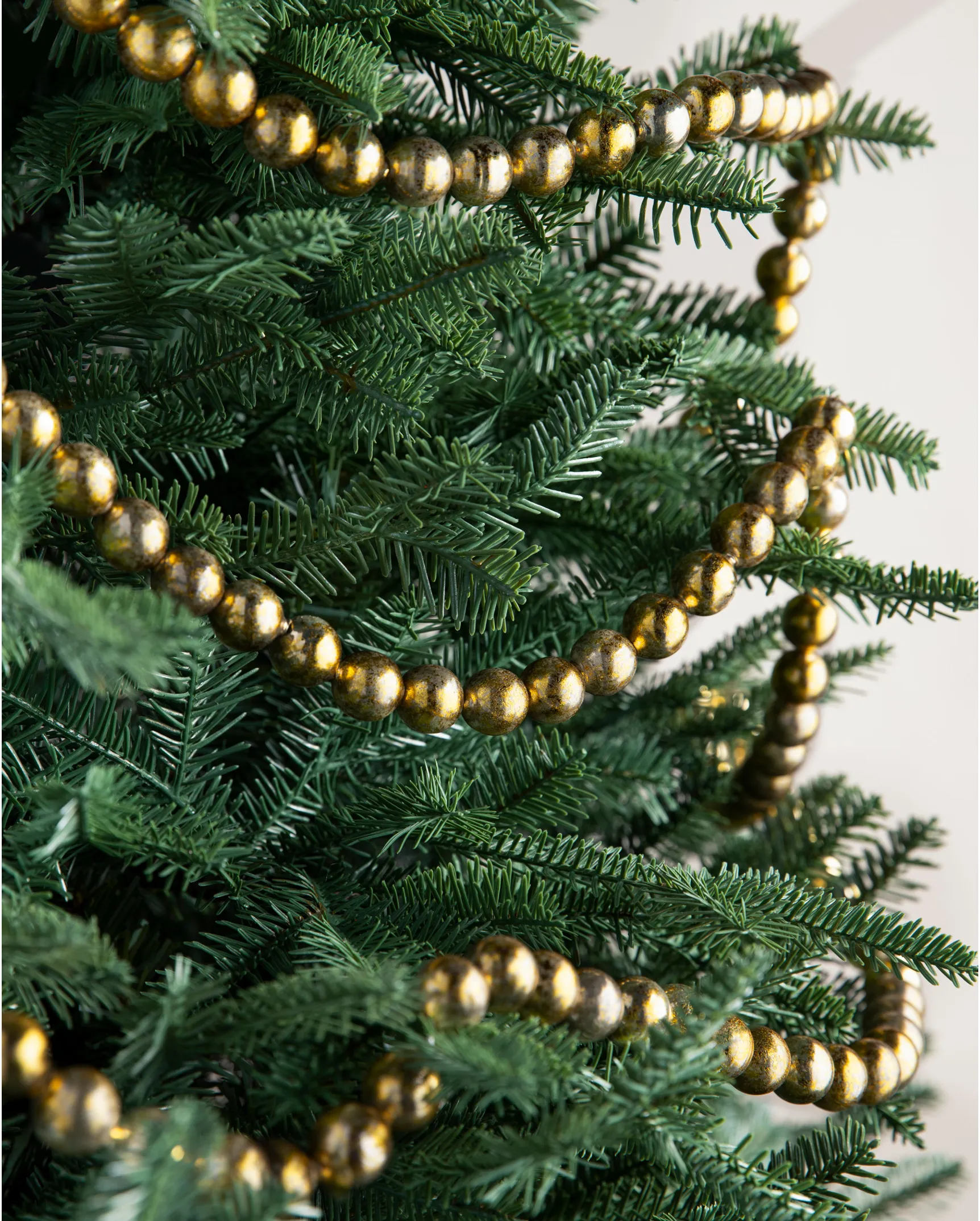 Gold Bead Tree Christmas Garland Set | Balsam Hill