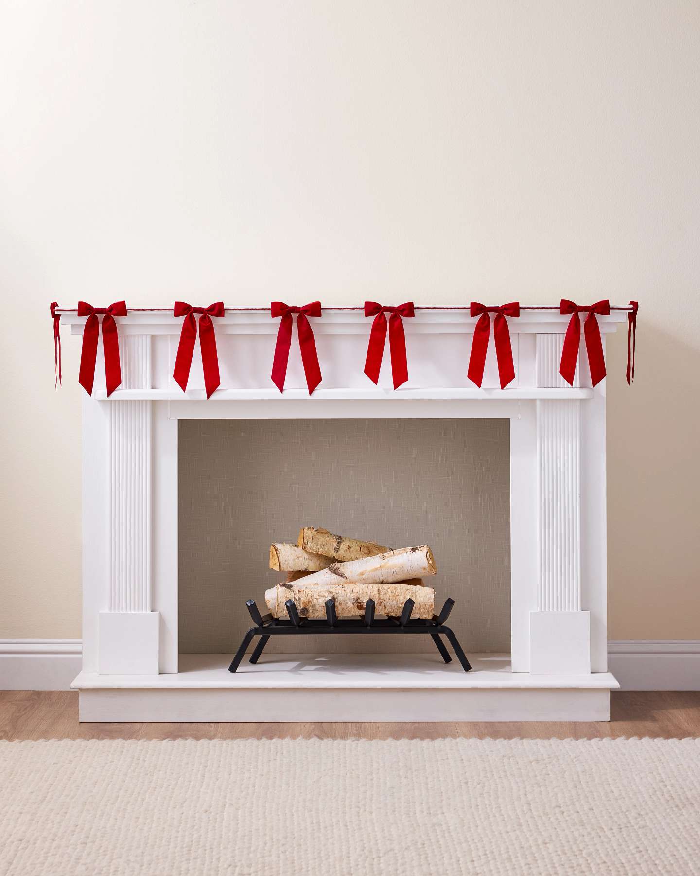 Burgundy Velvet Bow Tree Garland