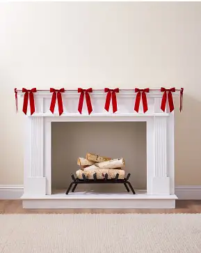 Burgundy Velvet Bow Tree Garland Burgundy Velvet Bow Tree Garland