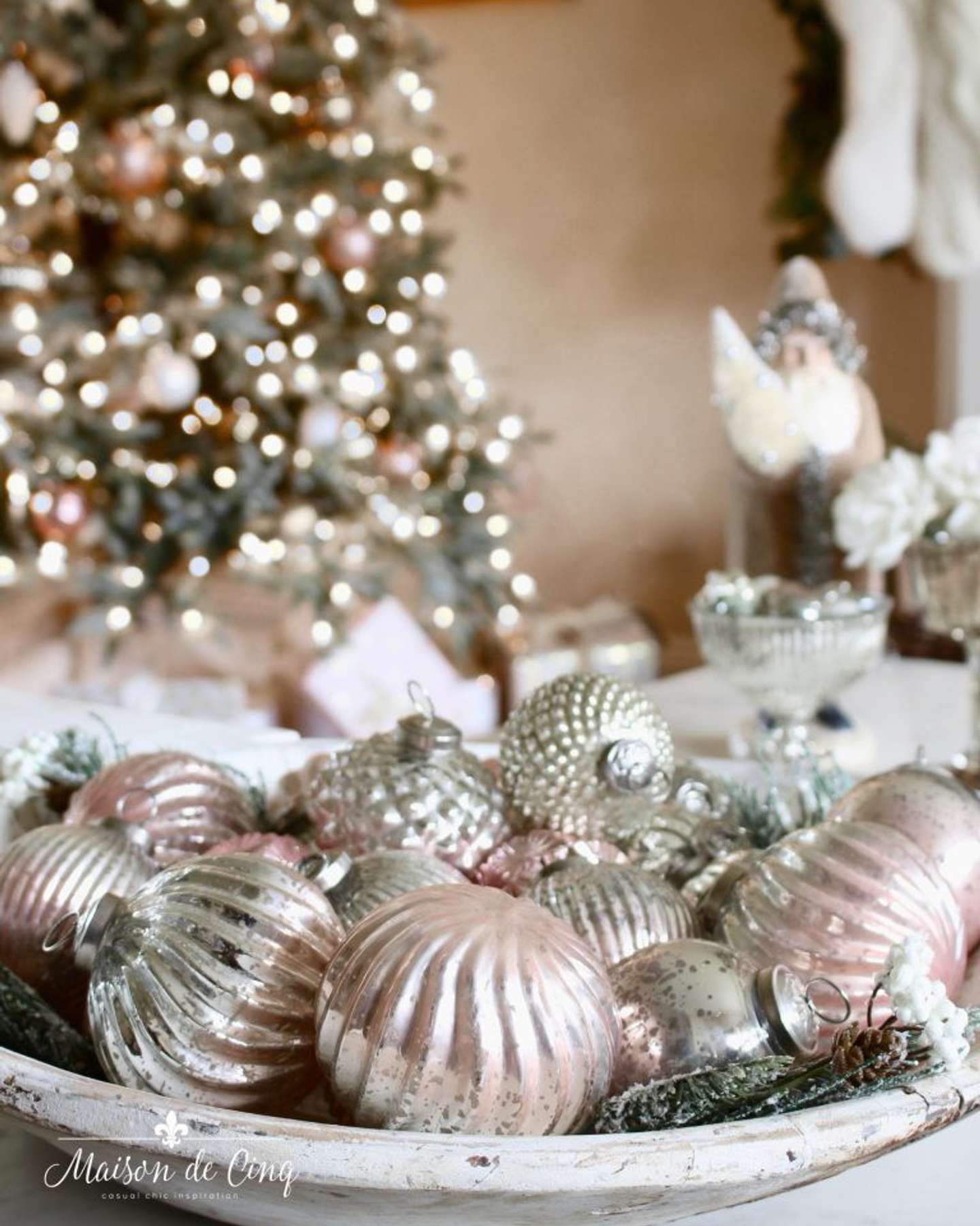 Balsam Hill French Country Christmas Ornament Set of 12 Maison de Cinc Blog Feature Closeup