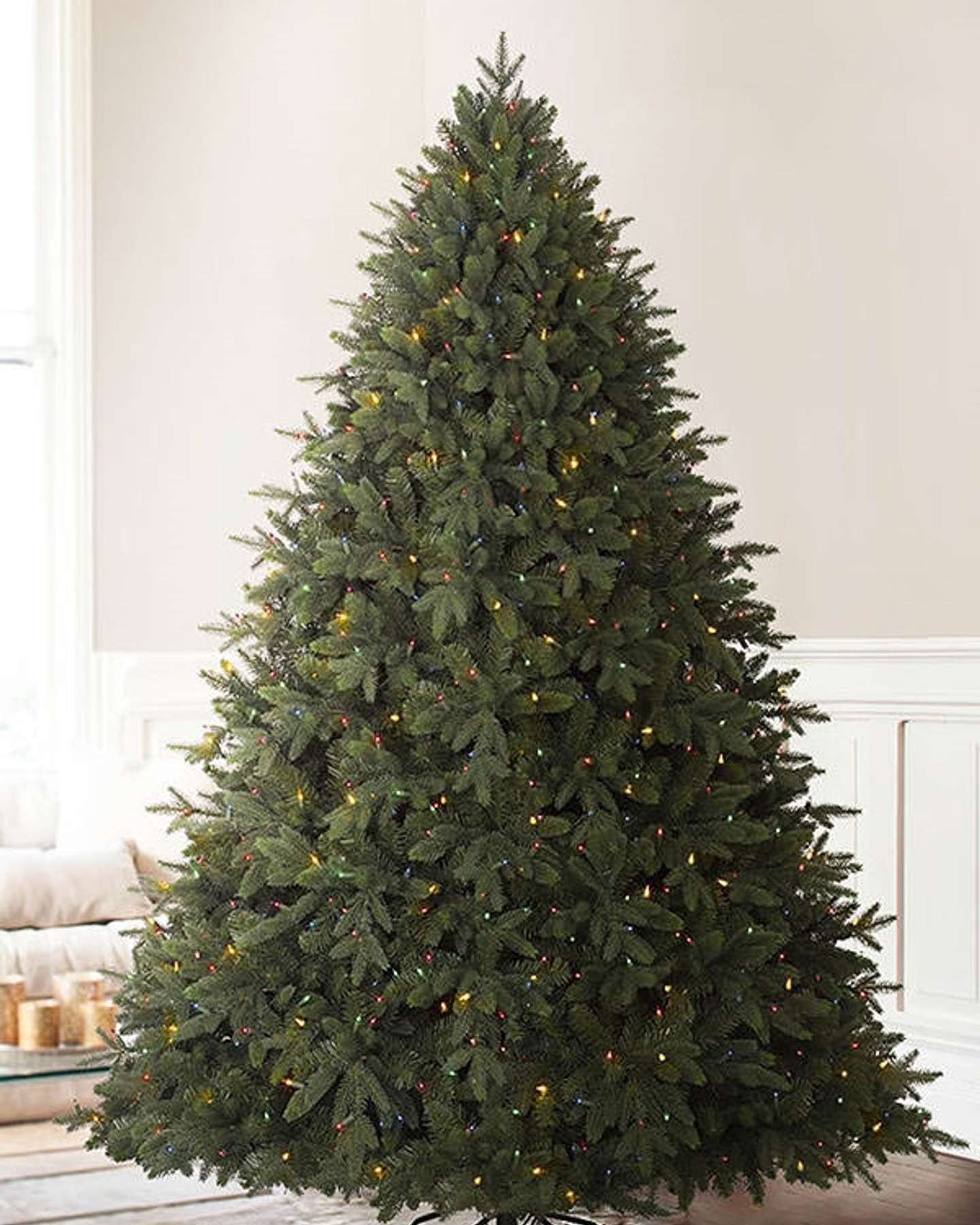 Balsam Hill Durango Douglas Fir Wide Artificial Christmas Tree Full Display