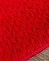 60in Red Plush Braid Tree Skirt by Balsam Hill Closeup 20