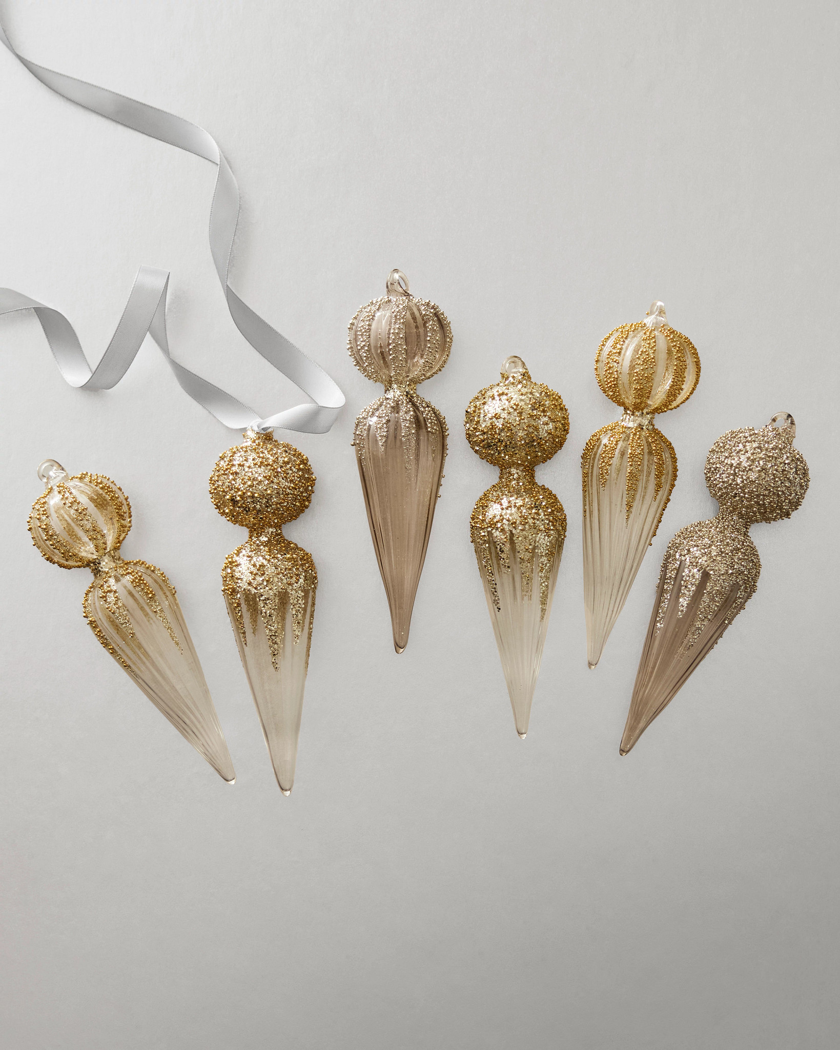 Roaring Twenties Glass Finial Ornament Set