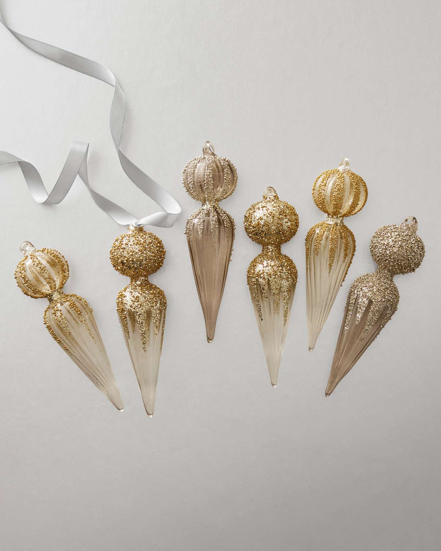 Roaring Twenties Glass Finial Ornament Set