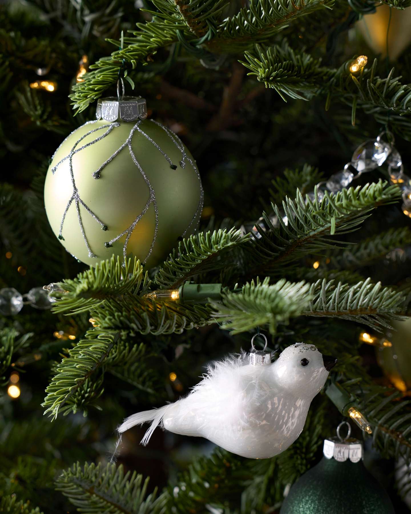 Set de boules de Noël en verre Forêt enchantée