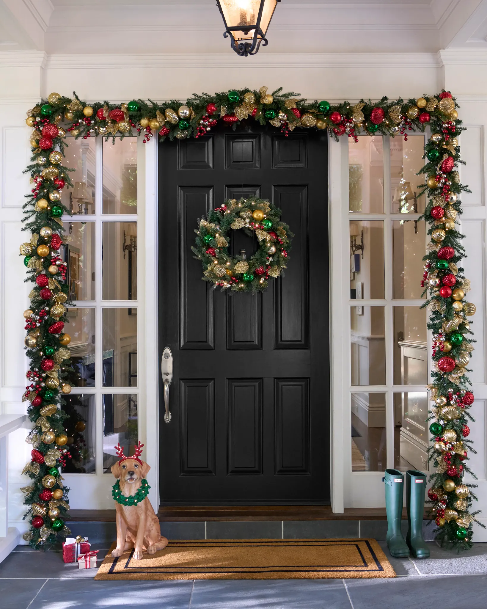weihnachtsdeko metall Schwarzer Metall-Weihnachtsbaum LED 120cm Fabric:Performance Woven Chenille I MILANO: Denim
