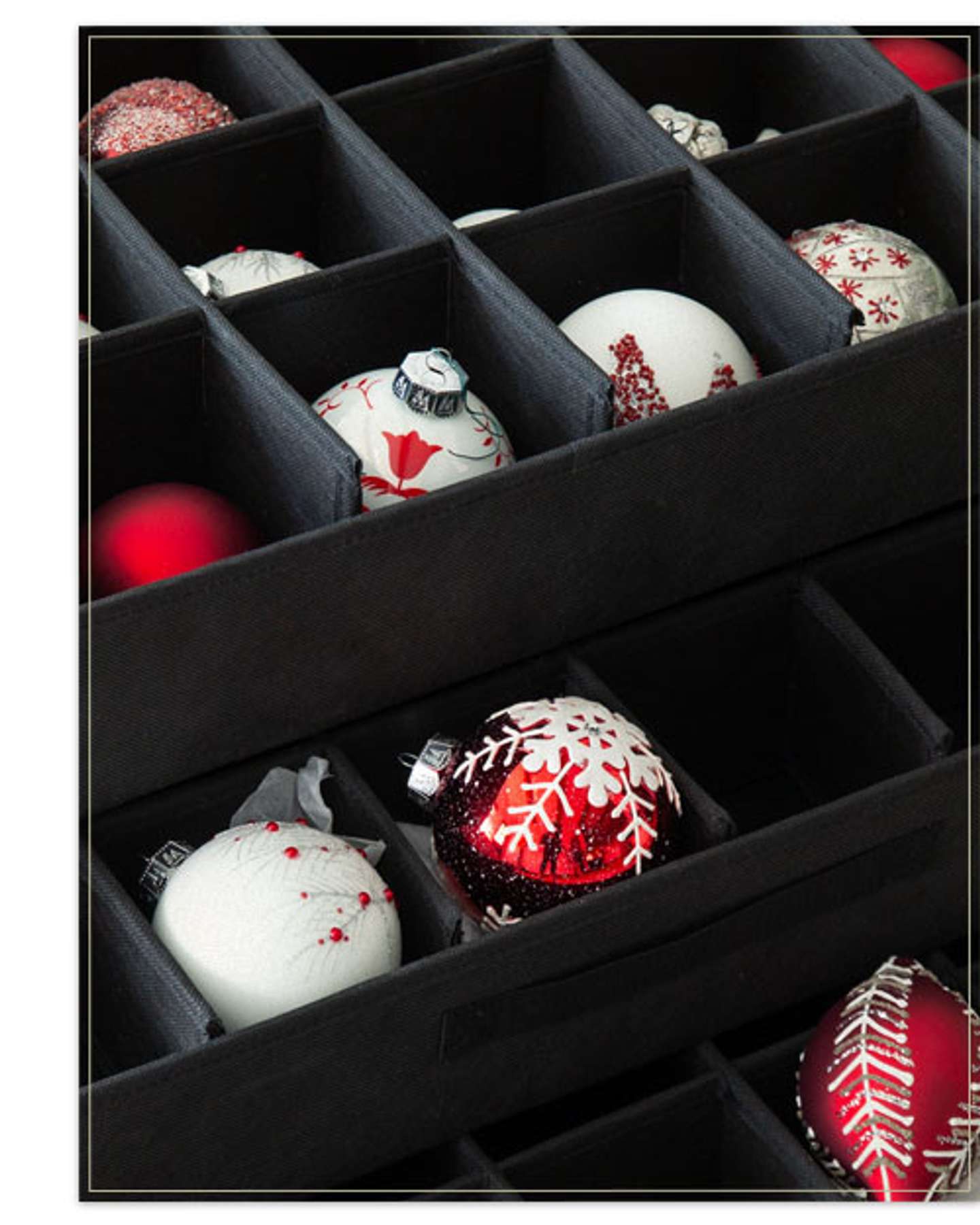 Christmas Ornament Storage Box by Balsam Hill PDP Product Description