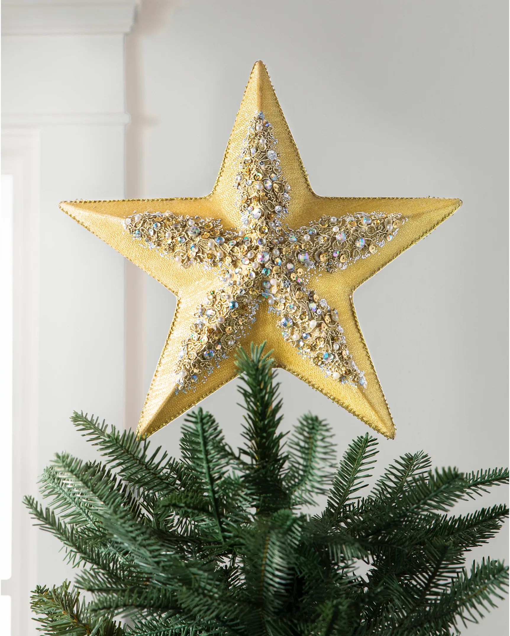 Gold star deals christmas tree topper