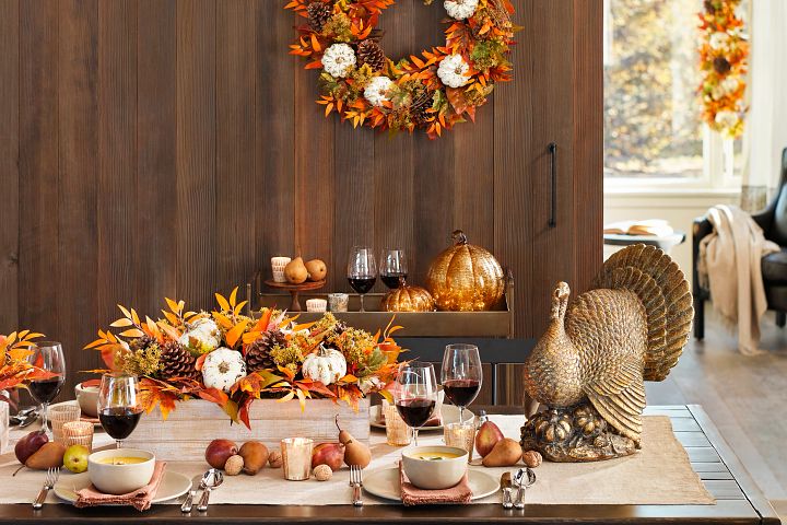 Fall Wreath, Fall Rag Wreath, Small Indoor Wreath, Fall Table