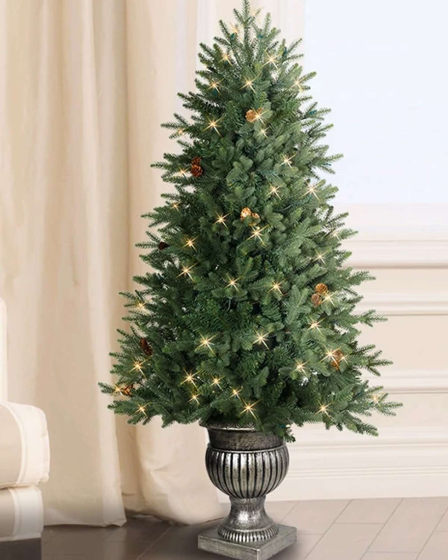 Balsam Hill Greenwich Estates Pine Artificial Christmas Tree Lifestyle Showcase