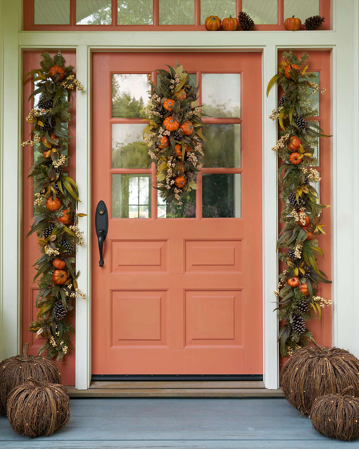 Balsam Hill Autumn Abundance Artificial Fall Foliage Lifestyle Outdoor Display