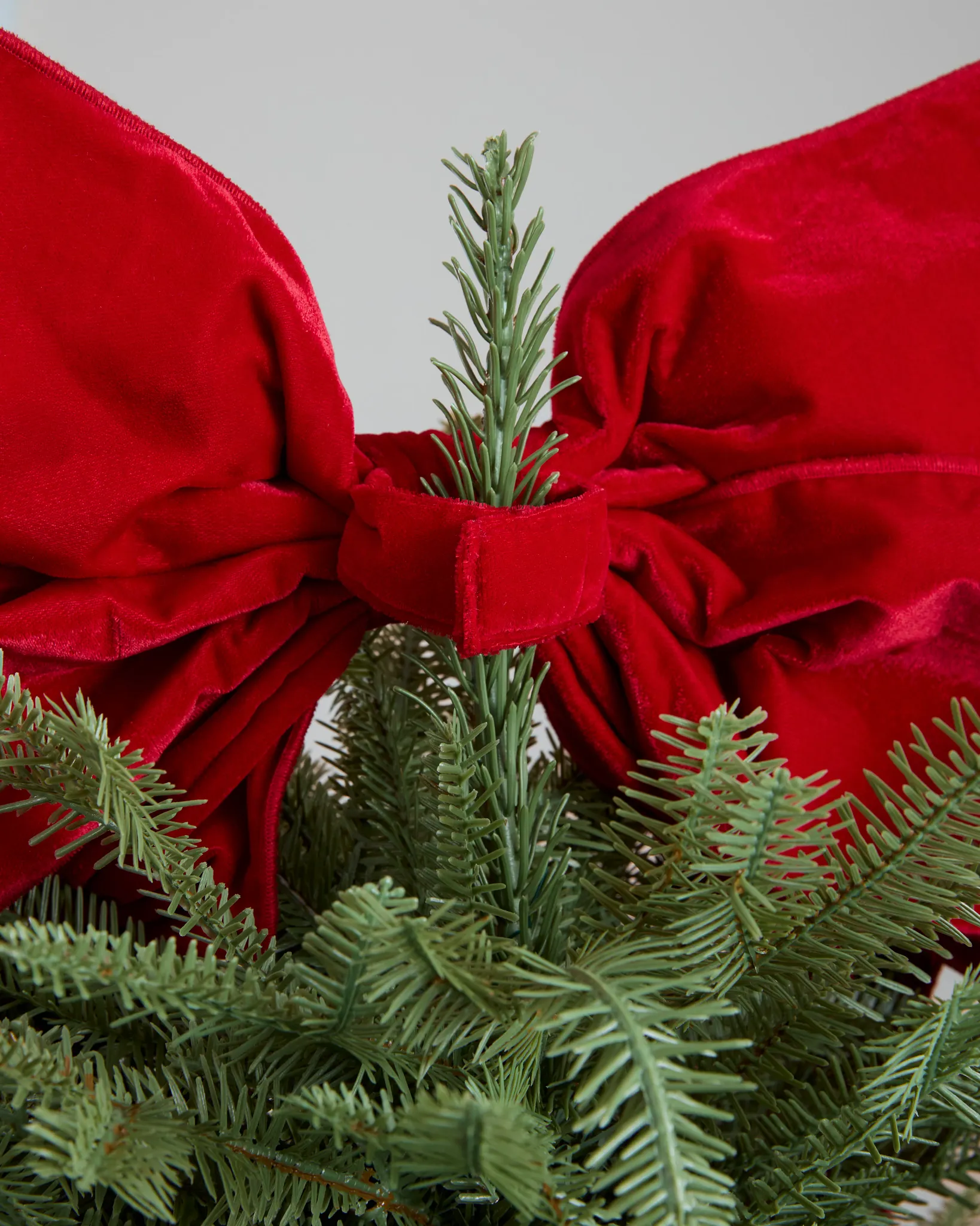 Red Velvet Bow Tree Topper