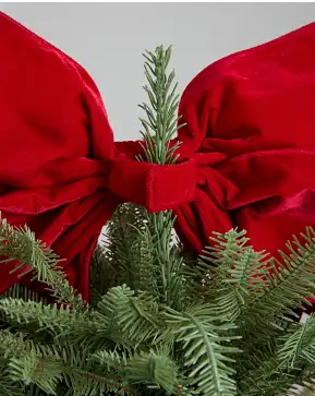 Red Velvet Bow Tree Topper Red Velvet Bow Tree Topper