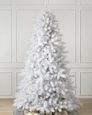 Artificial white Christmas tree