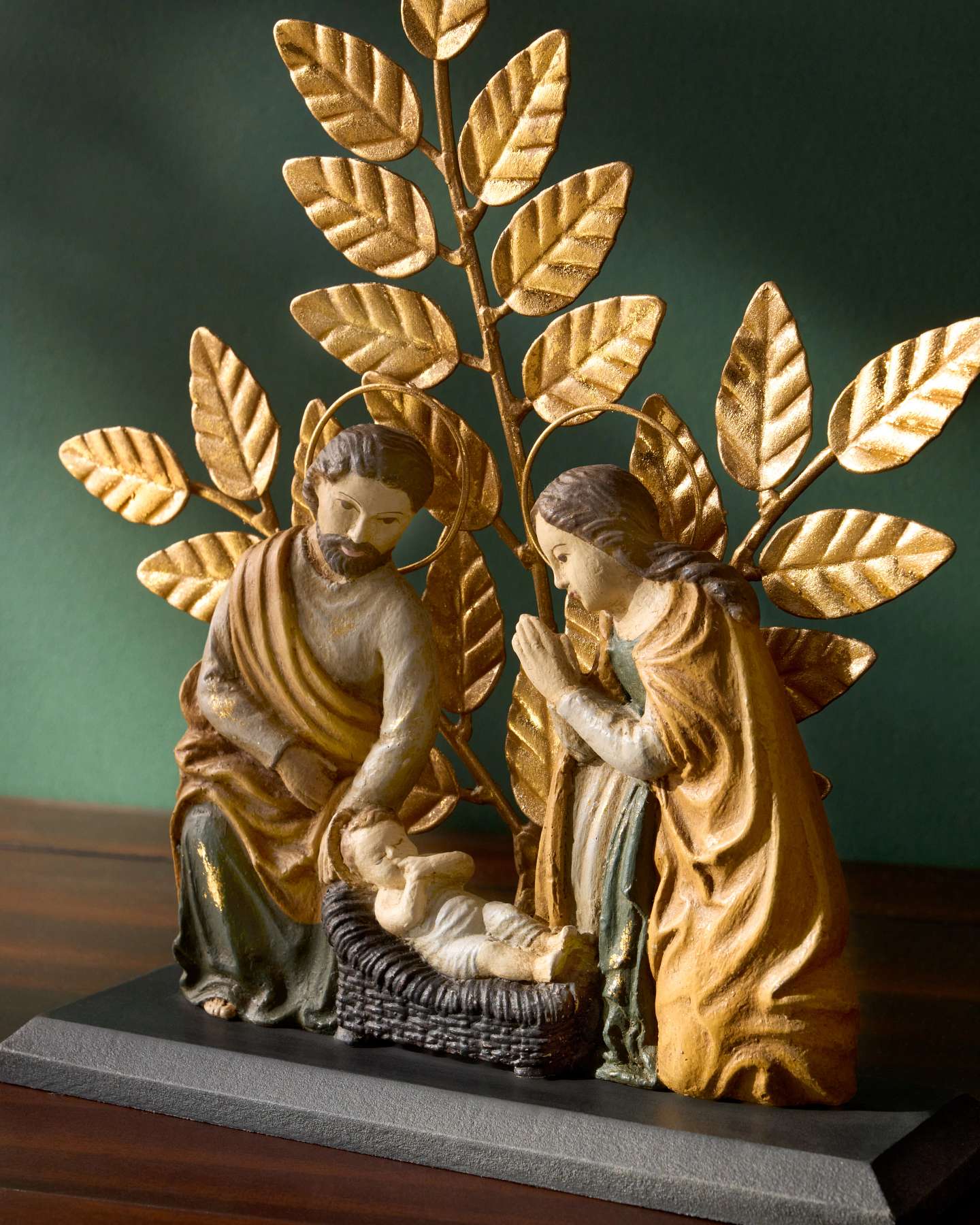 Gold Leaf Tabletop Nativity Scene