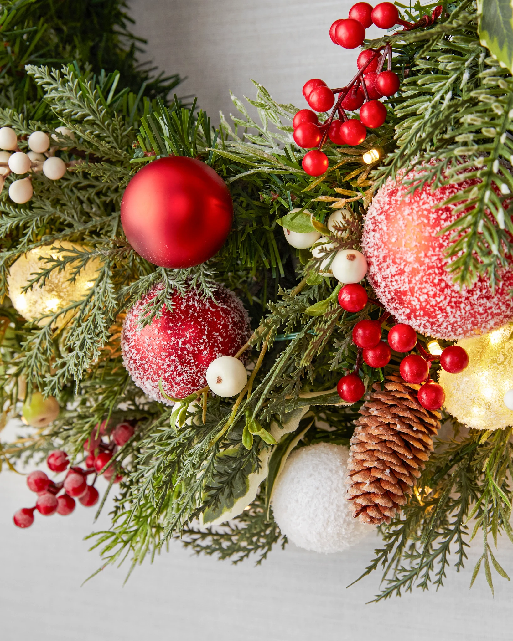 Outdoor Lit Nordic Splendor Artificial Christmas Foliage | Balsam Hill