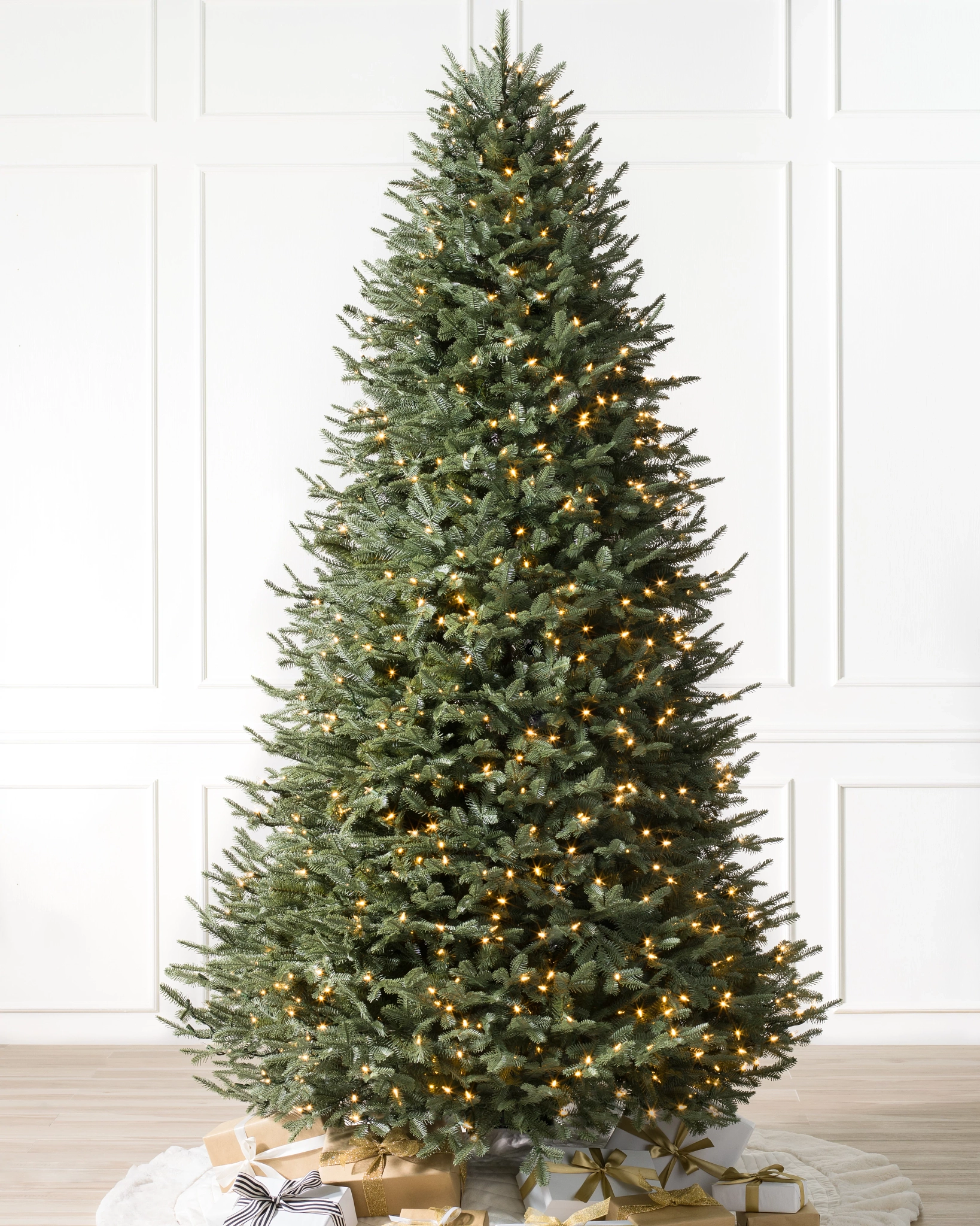 Nearly Natural 10ft. Wisconsin Slim Snow Tip Pine Artificial Christmas Tree