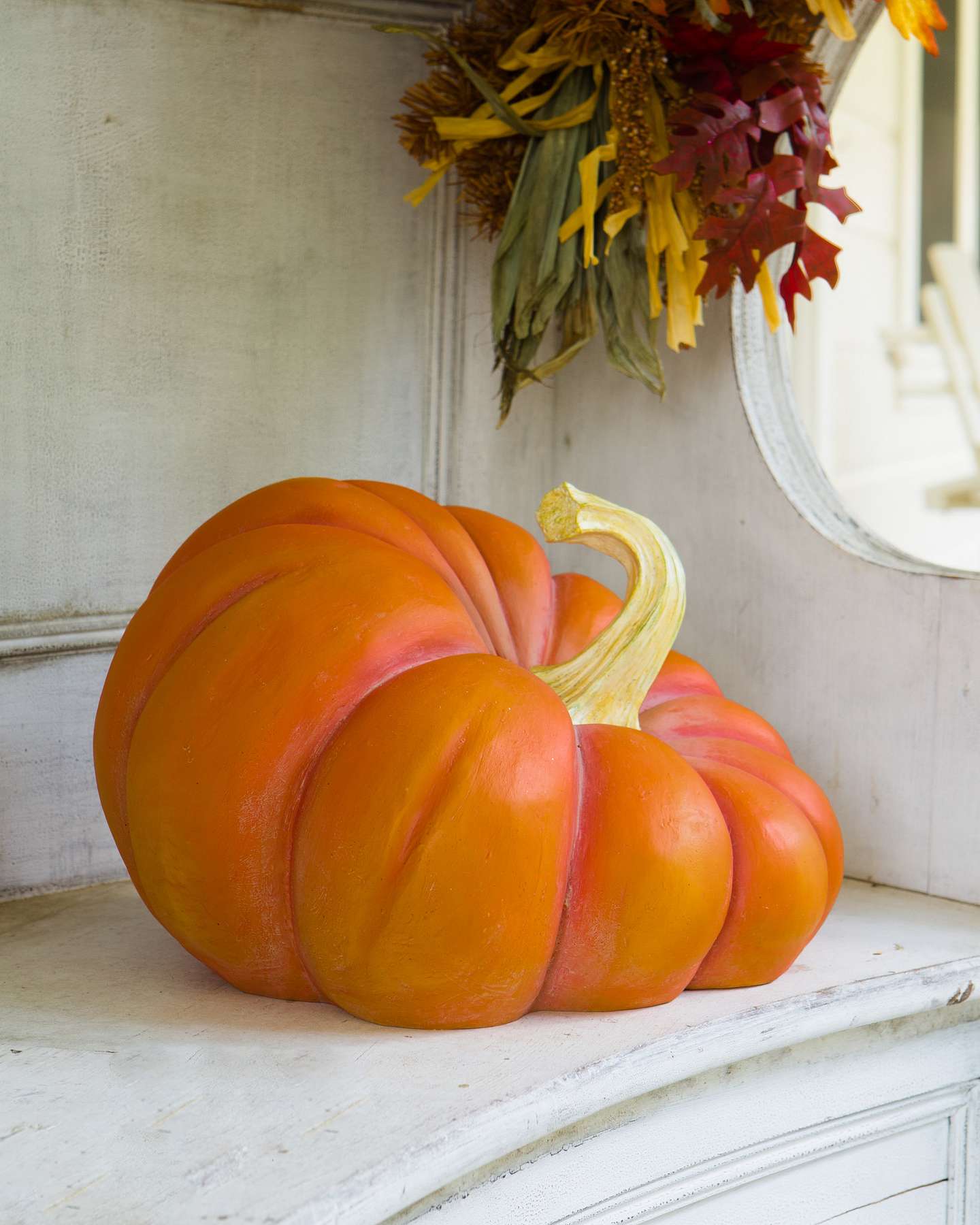Balsam Hill Outdoor Heirloom Pumpkins Set of 3 with Realistic Textures and Natural Colors