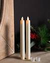 8.5in Miracle Flame LED Wax Taper Candles, Set of 2 by Balsam Hill SSC 10