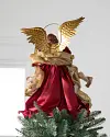 Burgundy Holy Angel Tree Topper by Balsam Hill Closeup 15