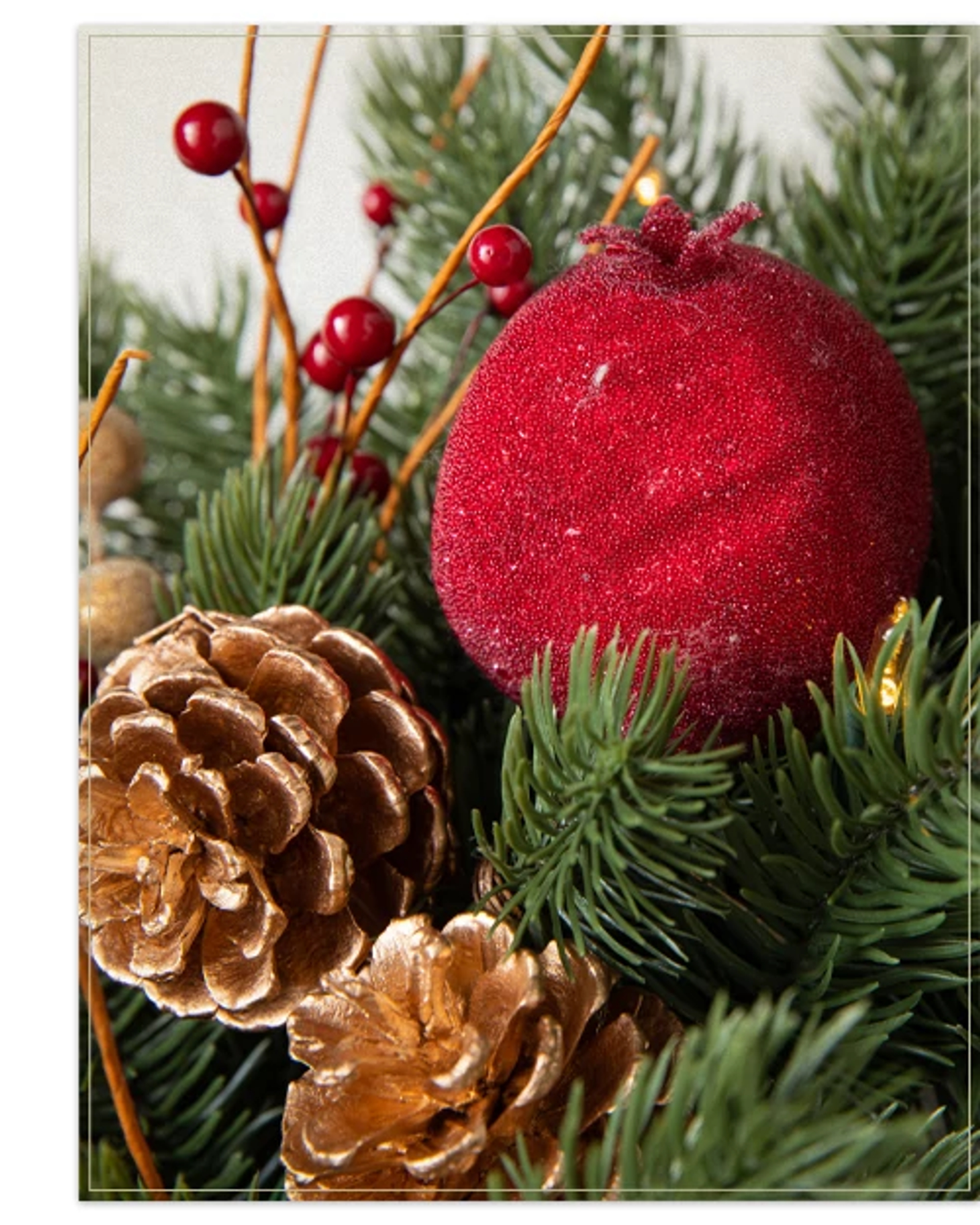 Balsam Hill - Couronne de Noël sapin de Fraser - 60cm - avec LED transparentes