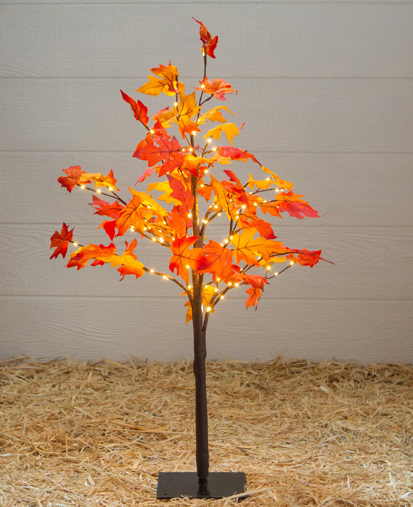 Outdoor LED Artificial Autumn Maple Tree Balsam Hill