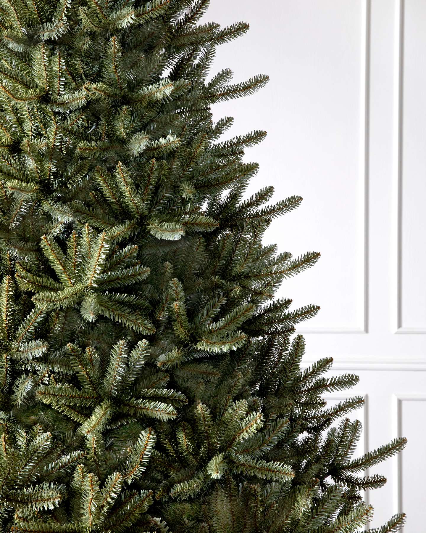 Balsam Hill Classic Blue Spruce Unlit Christmas Tree Lush Green Branches Close Up