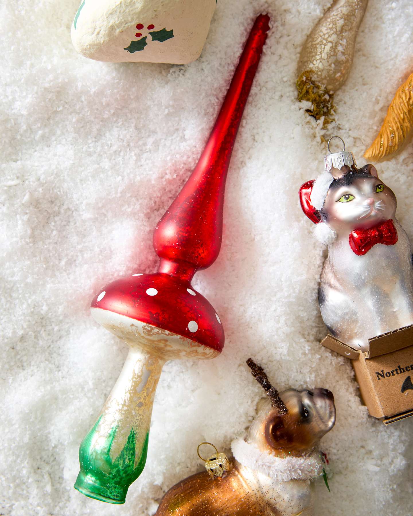 Mini Red Woodland Mushroom Tree Topper
