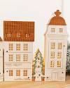 Lit Wooden Christmas Old Town by Balsam Hill Closeup 10