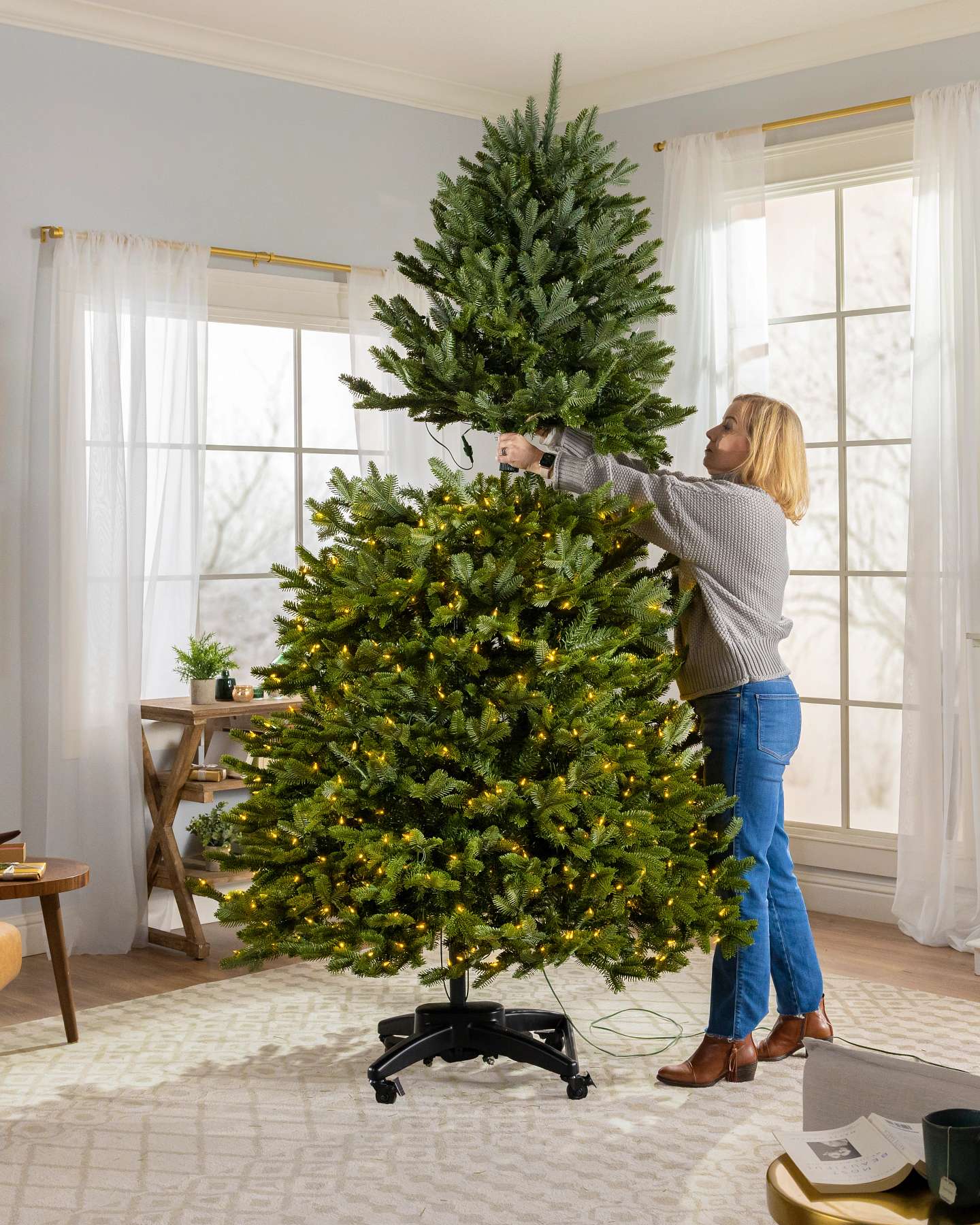 Balsam Hill Fraser Fir Flip Artificial Christmas Tree Setup Step 4