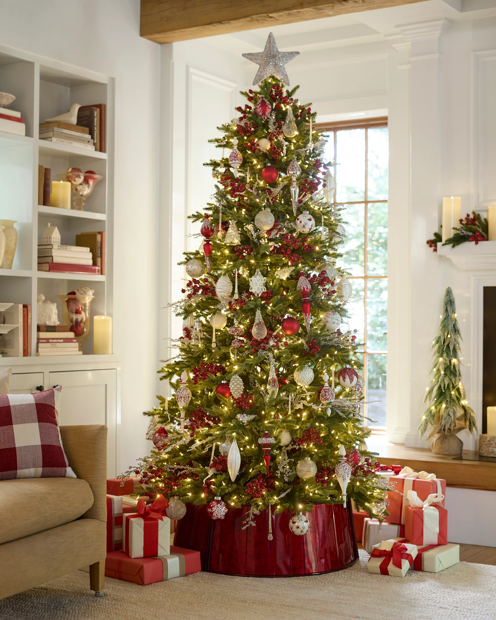 Stella Top Per Albero Di Natale - 26cm Bianco Scintillante - Foto 2