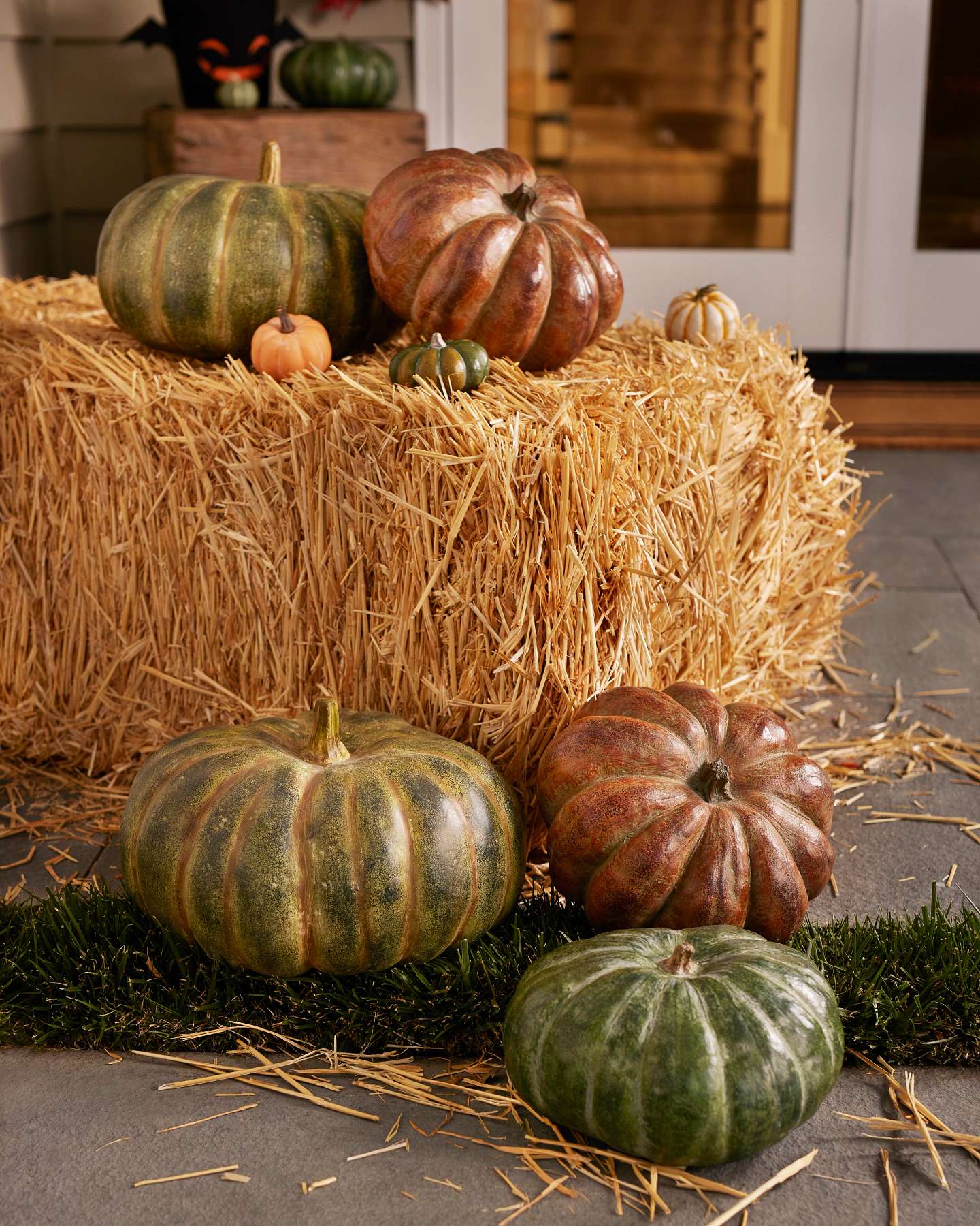 Balsam Hill Rustic Heirloom Pumpkins Set of 3 Styled in Fall Decor