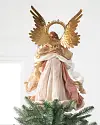 Rose Gold Holy Angel Tree Topper by Balsam Hill Closeup 15