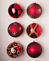 Brilliant Bordeaux Jumbo Ornament Set, 6 Pieces by Balsam Hill SSC 30