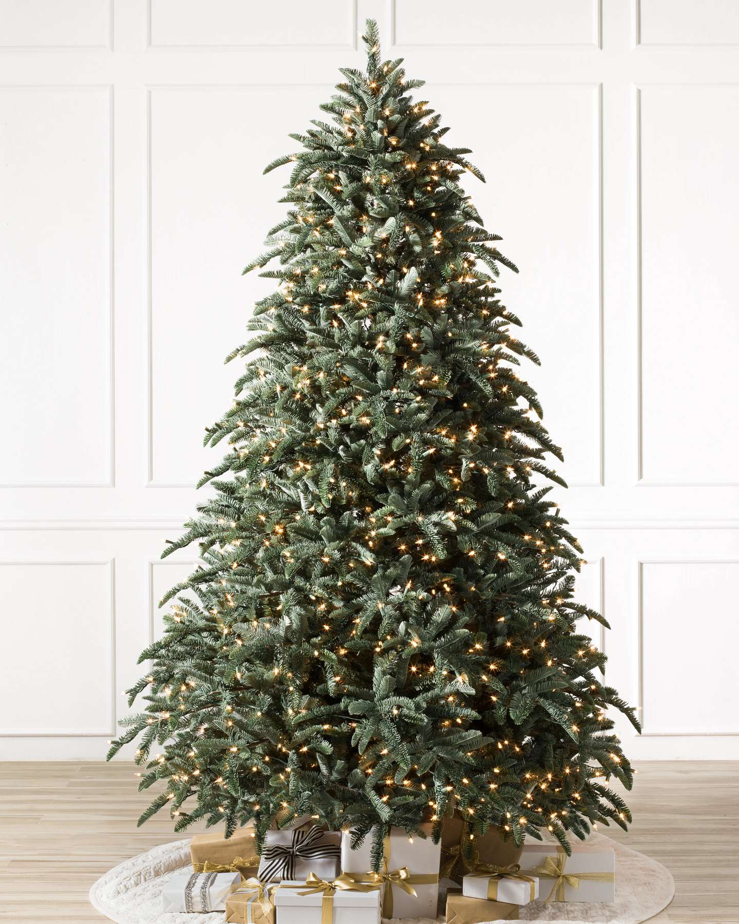 Balsam Hill Noble Fir Flip Artificial Christmas Tree LED Clear Full Display