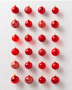 Red BH Essentials Tonal Bauble Set Red BH Essentials Tonal Bauble Set
