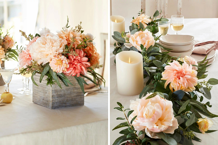 JARELING Roses artificielles en Soie dans Un Vase, Composition de Fleurs artificielles avec Vase en Verre pour décoration de Centre de Table (Rose Hortensia JARELING Roses artificielles en Soie dans Un Vase, Composition de Fleurs artificielles avec Vase en Verre pour décoration de Centre de Table (Rose Hortensia